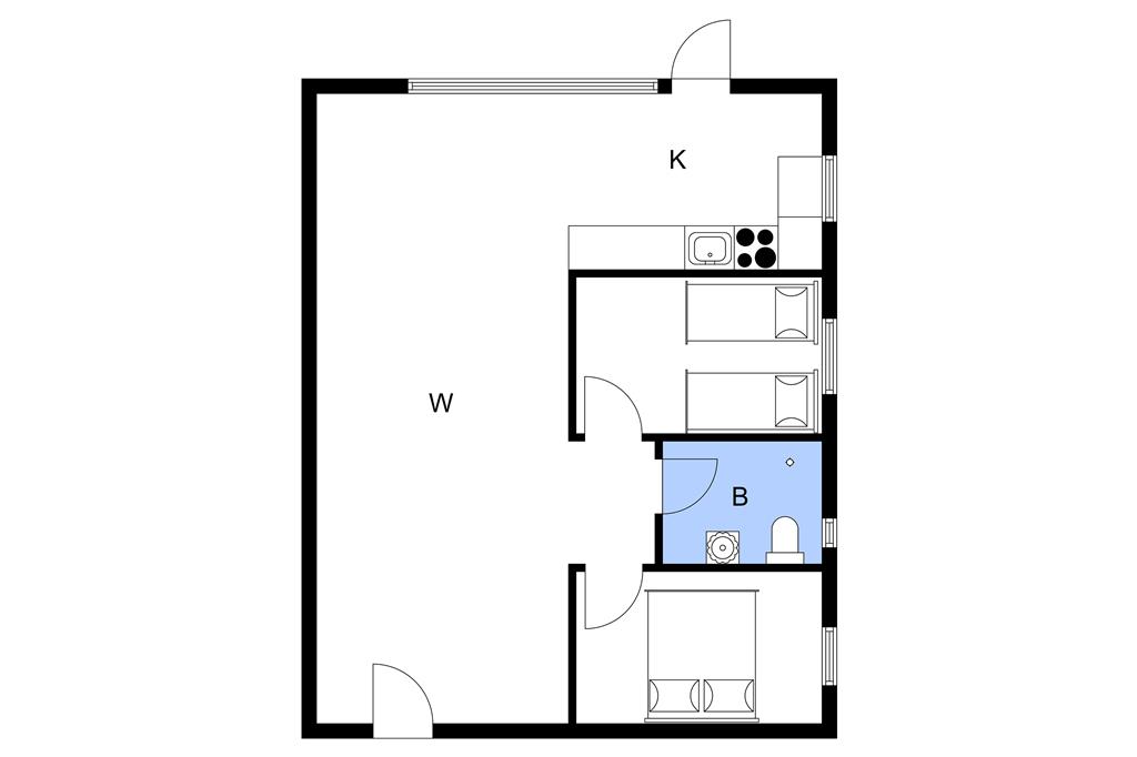 Indretning 1-3 Sommerhus F30133, Nørhovedvej 16, DK - 8766 Nørre Snede