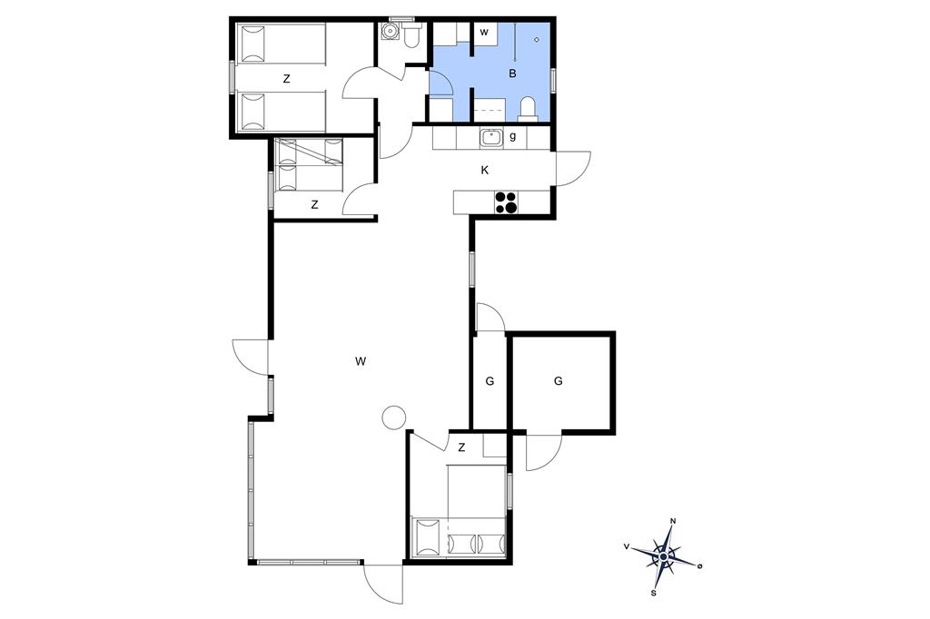 Indretning 1-148 Sommerhus TV1314, Ålehulsvej 5, DK - 9881 Bindslev