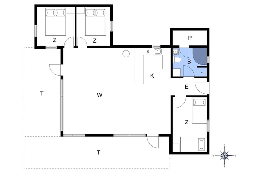 Indretning 1-172 Sommerhus JB792, Egevej 34, DK - 9690 Fjerritslev
