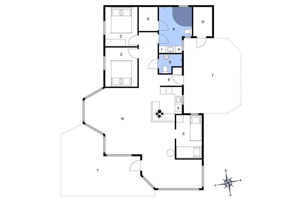 Indretning 1-401 Sommerhus HA270, Athenevej 2, DK - 9370 Hals