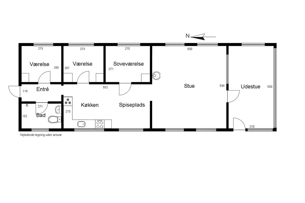 Indretning 1-1336 Sommerhus 475-N, Humlevej 15, DK - 3300 Frederiksværk
