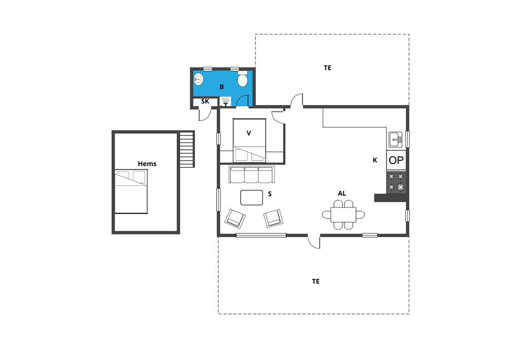 Innenausstattung 1-19 Ferienhaus 40122, Bugten 31, DK - 7130 Juelsminde