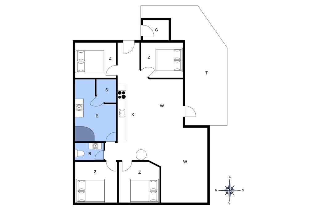 Indretning 1-20 Sommerhus 166, Vejlby Klit 28, DK - 7673 Harboøre