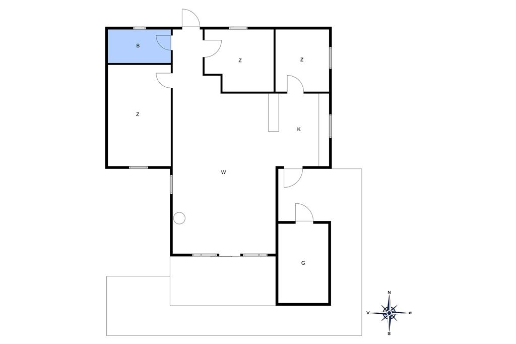 Indretning 1-10 Sommerhus 1536, Søhøjbakken 18, DK - 3720 Aakirkeby