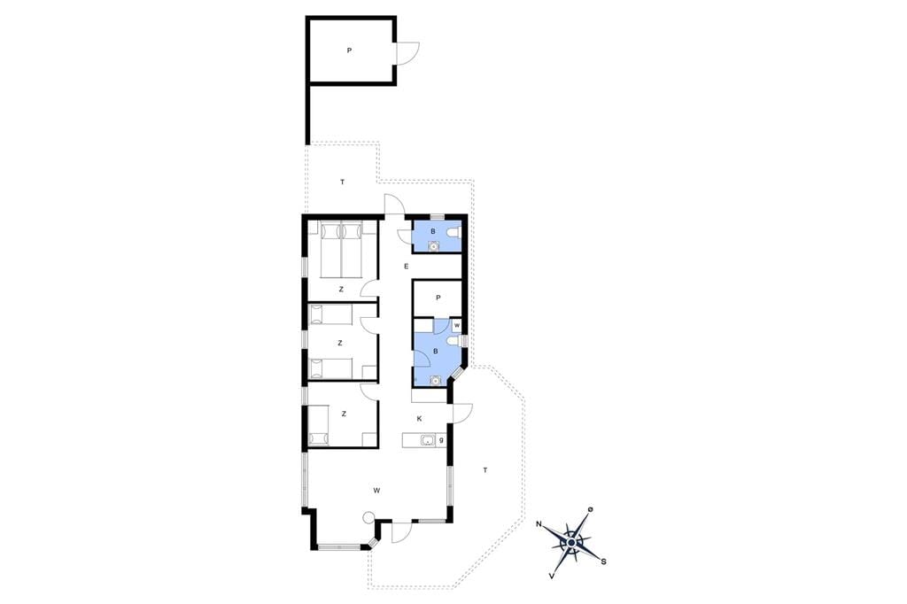Indretning 1-148 Sommerhus TV1089, Vester Klitvej 19, DK - 9881 Bindslev