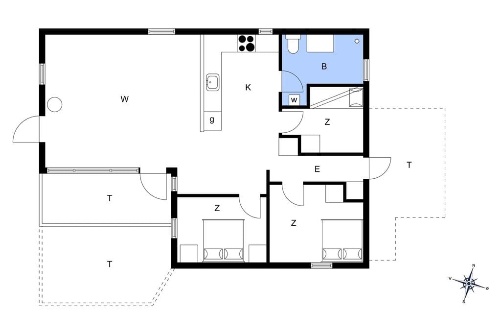 Indretning 1-14 Sommerhus 165, Septimusvej 23, DK - 9492 Blokhus