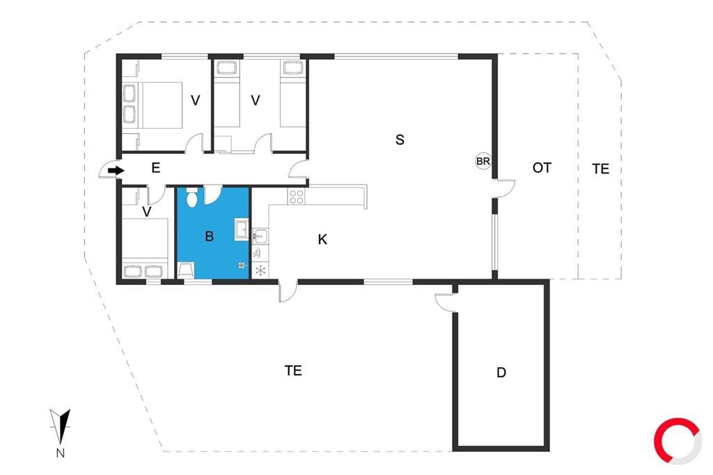 Indretning 1-23 Sommerhus 8489, Fuldriggerstien 22, DK - 8400 Ebeltoft