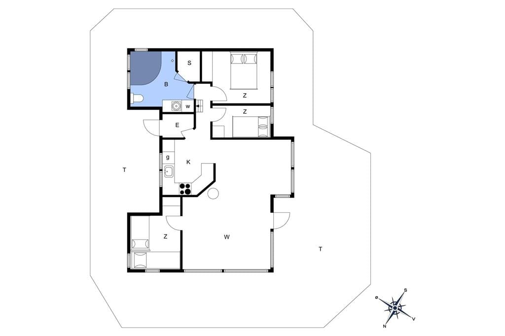 Innredning 1-14 Feirehus 1603, Ulstrupvej 17, DK - 9480 Løkken