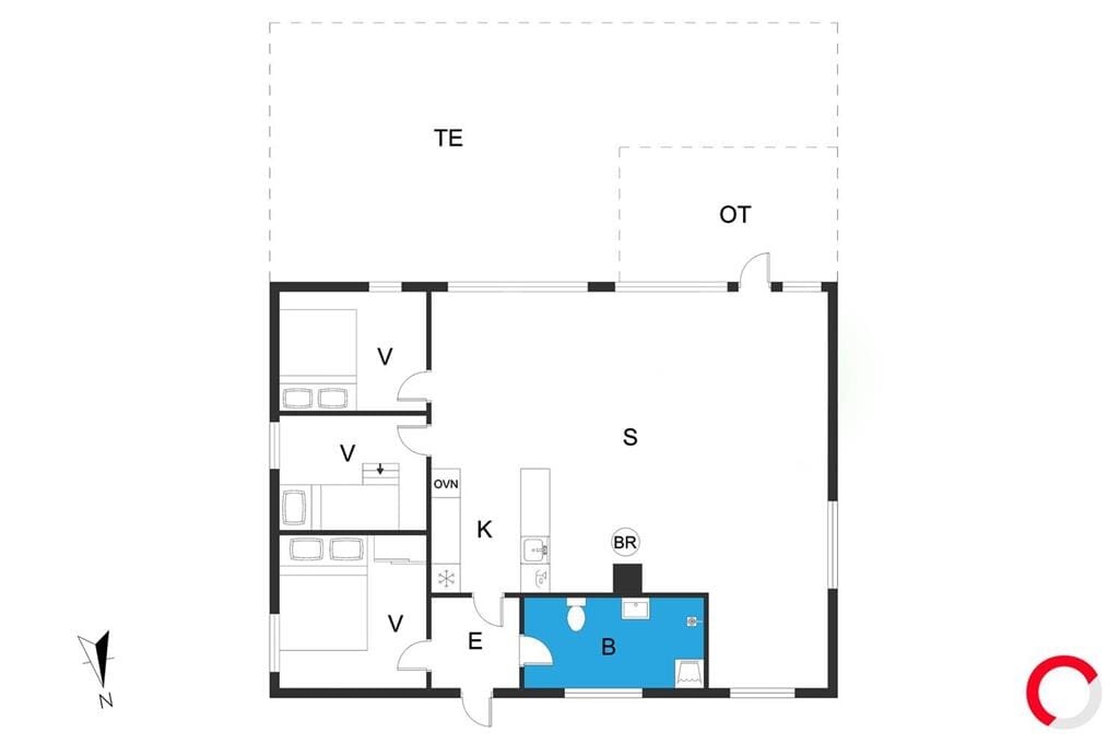 Indretning 1-19 Sommerhus 30402, Stakket Torn 8, DK - 8300 Odder