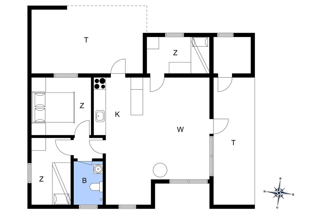 Indretning 1-176 Sommerhus BL1497, Hunetorp Klitvej 271, DK - 9490 Pandrup