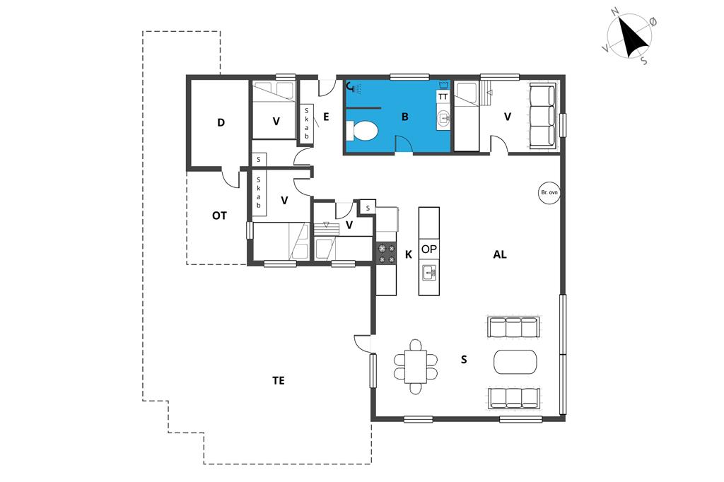Interieur 1-19 Vakantiehuis 30037, Solsortevænget 3, DK - 8330 Beder
