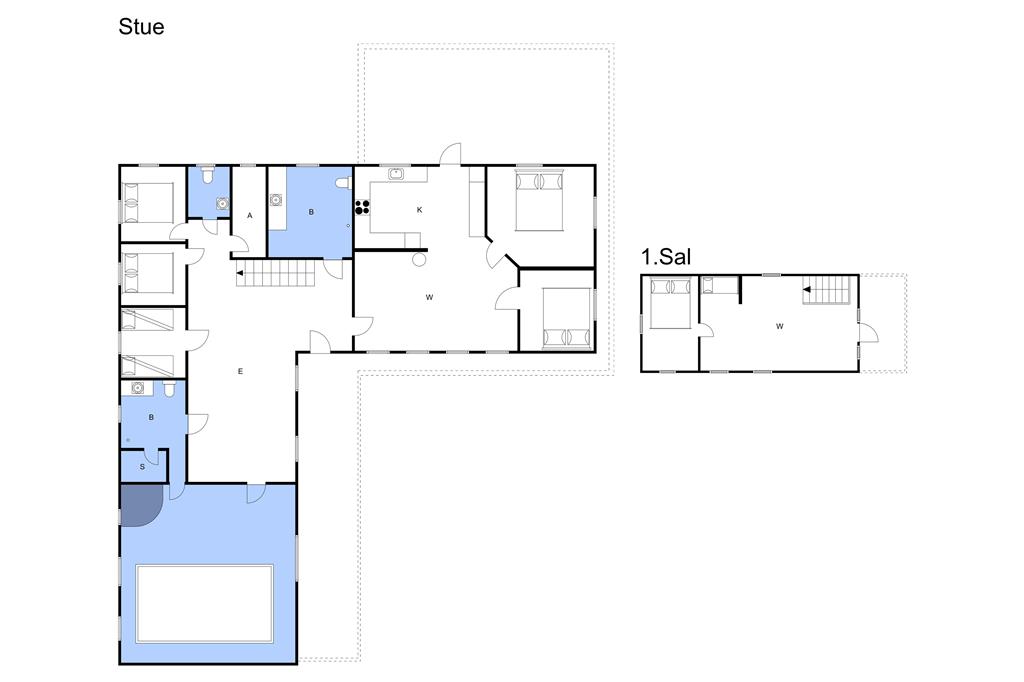 Indretning 1-3 Sommerhus L13045, Bjørnsagervej 8, DK - 7980 Vils