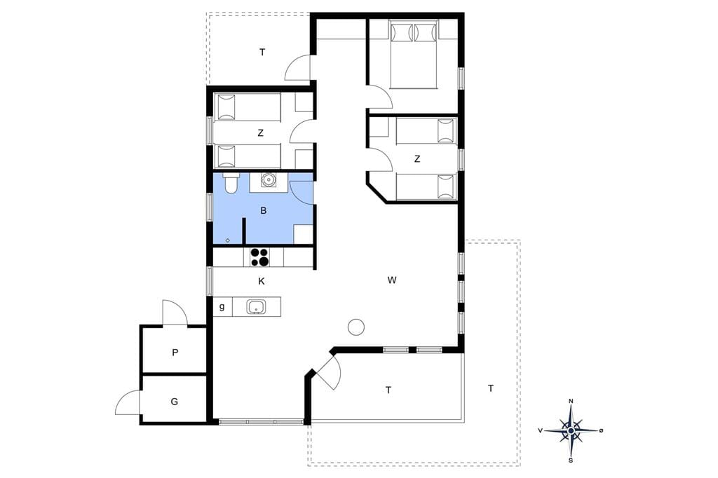 Indretning 1-13 Sommerhus 445, Nattergalevej 2, DK - 7760 Hurup Thy