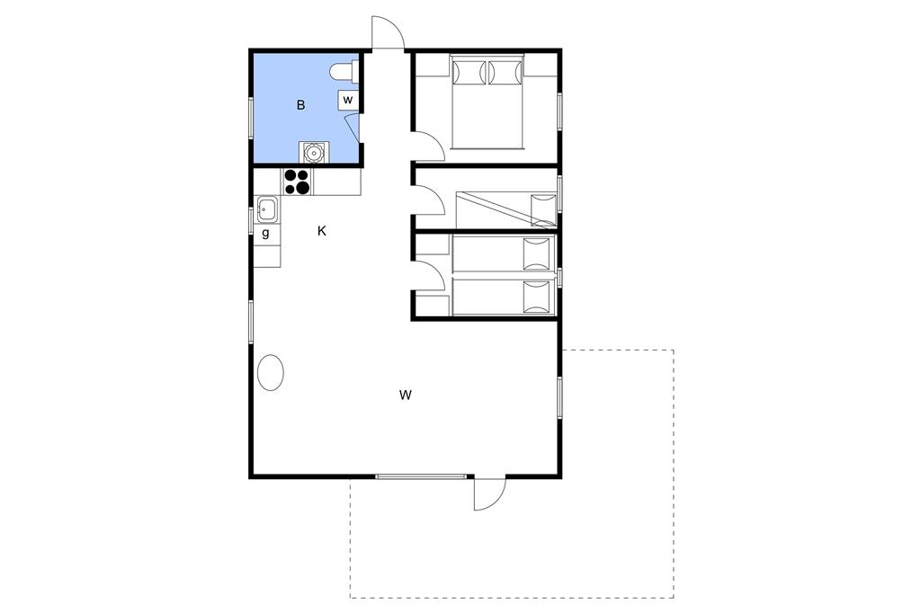 Indretning 1-3 Sommerhus M68003, Humlevænget 7, DK - 5700 Svendborg