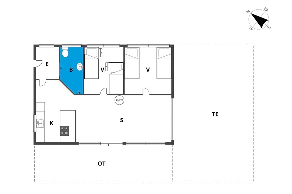 Indretning 1-23 Sommerhus 8806, Kærvejen 23, DK - 8585 Glesborg