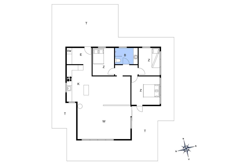 Indretning 1-14 Sommerhus 1450, Klitvejen 99, DK - 9492 Blokhus