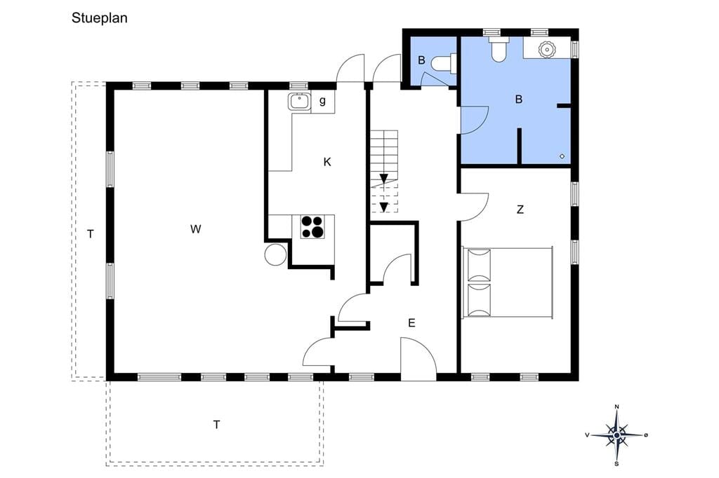 Indretning 1-14 Sommerhus 1000, Borgvej 40, DK - 9493 Saltum