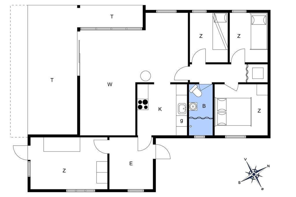 Indretning 1-23 Sommerhus 84129, Januarvej 2, DK - 8400 Ebeltoft