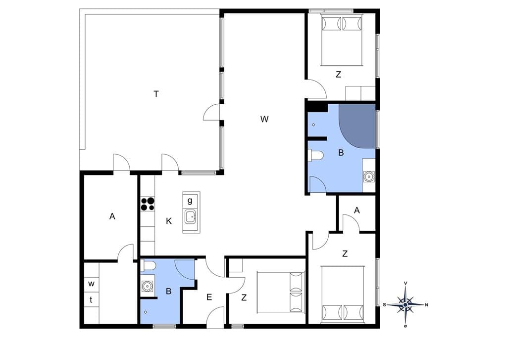 Indretning 1-11 Sommerhus 0323, Vestergade 359, DK - 6792 Rømø