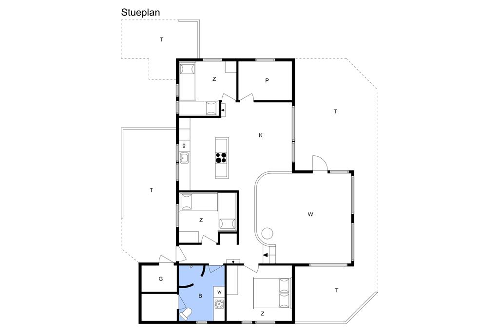 Indretning 1-14 Sommerhus 1047, Bag Havstokken 2, DK - 9493 Saltum