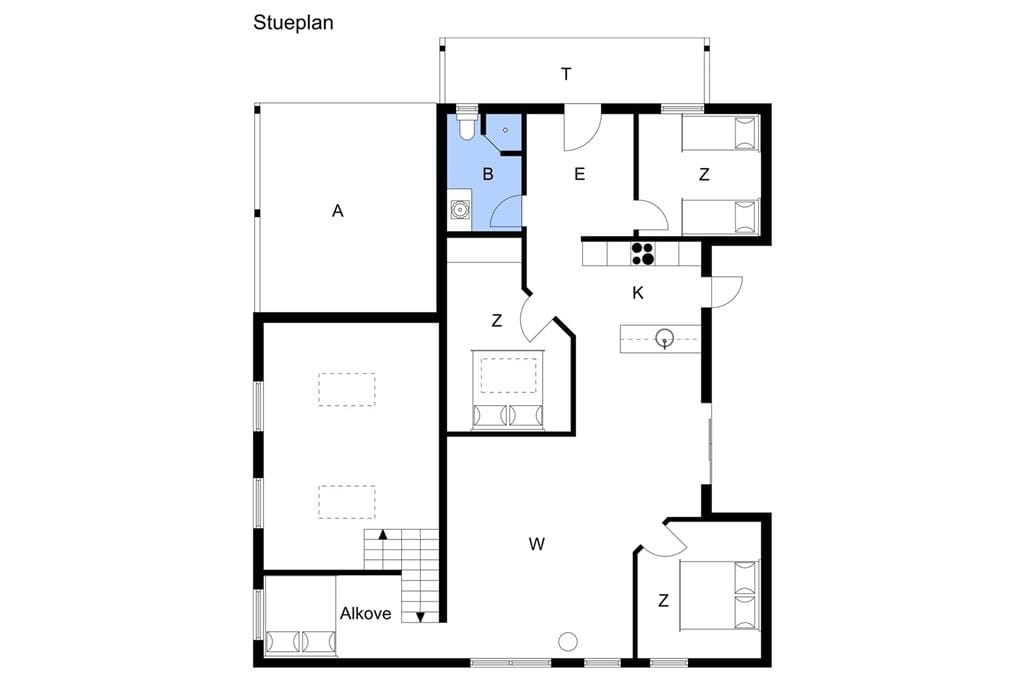 Indretning 1-125 Sommerhus 2190, Hjelmevej 74, DK - 6854 Henne