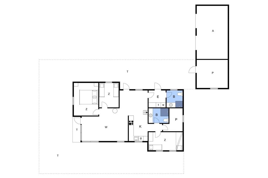 Indretning 19-172 Sommerhus JB153, Bredvandet 10, DK - 9690 Fjerritslev