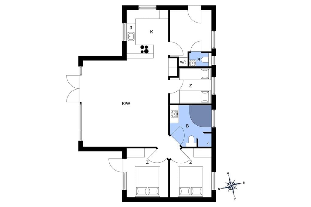 Indretning 1-401 Sommerhus HA225, Lindeparken 33, DK - 9370 Hals