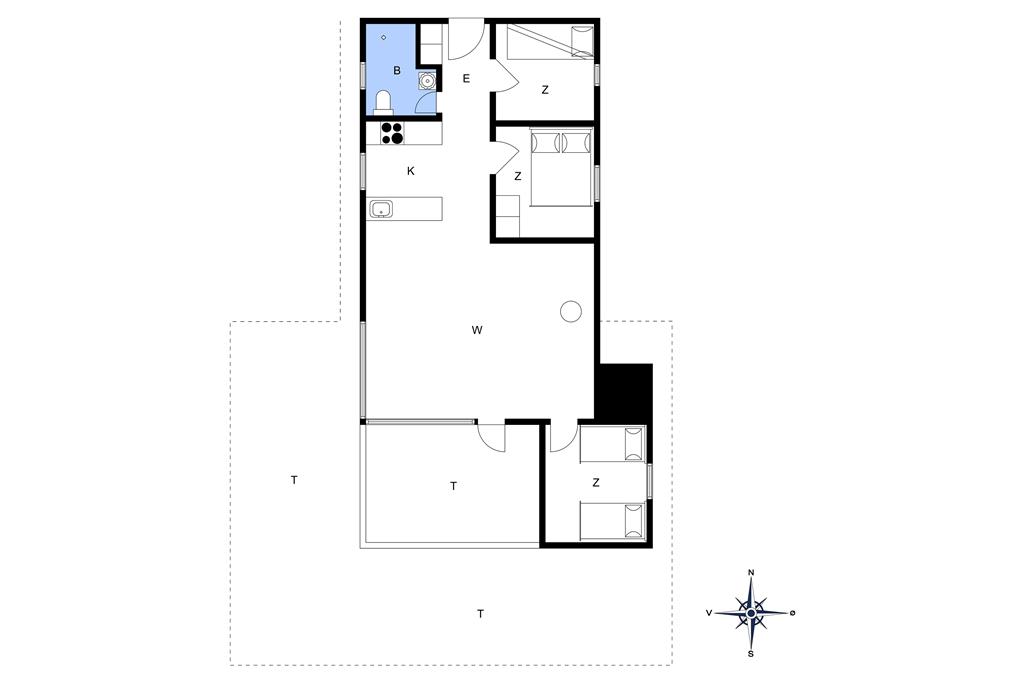 Indretning 1-148 Sommerhus TV1096, Glentevej 4, DK - 9881 Bindslev