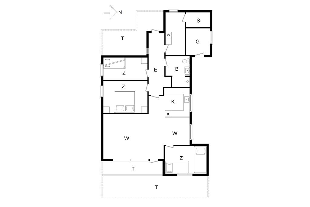 Indretning 1-176 Sommerhus BL224, Rødhusparken 91, DK - 9490 Pandrup