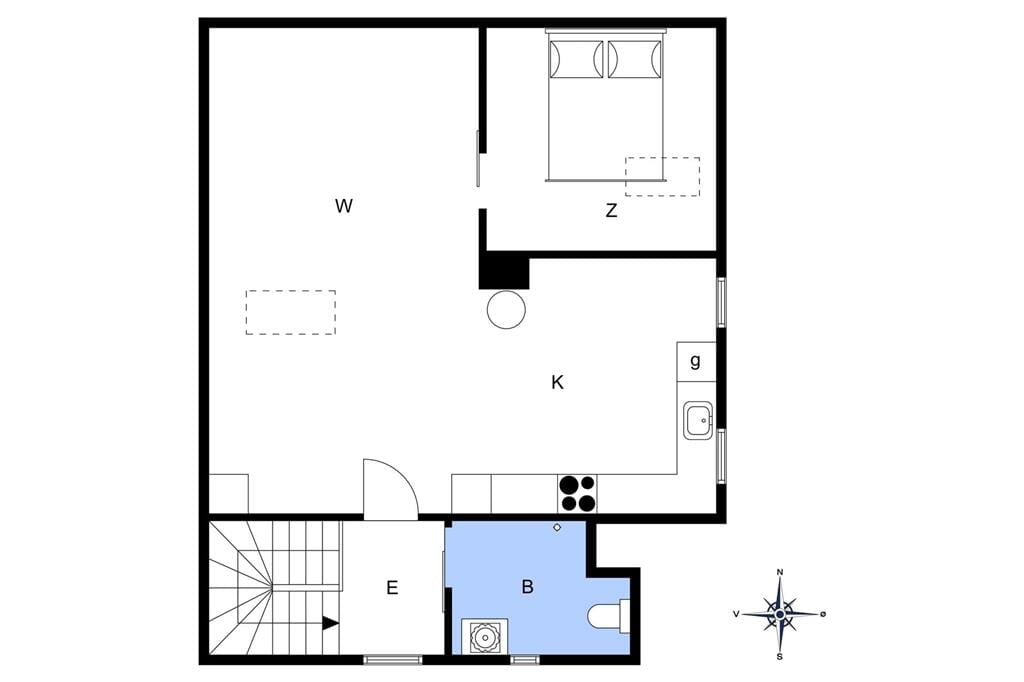 Indretning 1-3 Sommerhus M70122, Buegade 2, DK - 5960 Marstal
