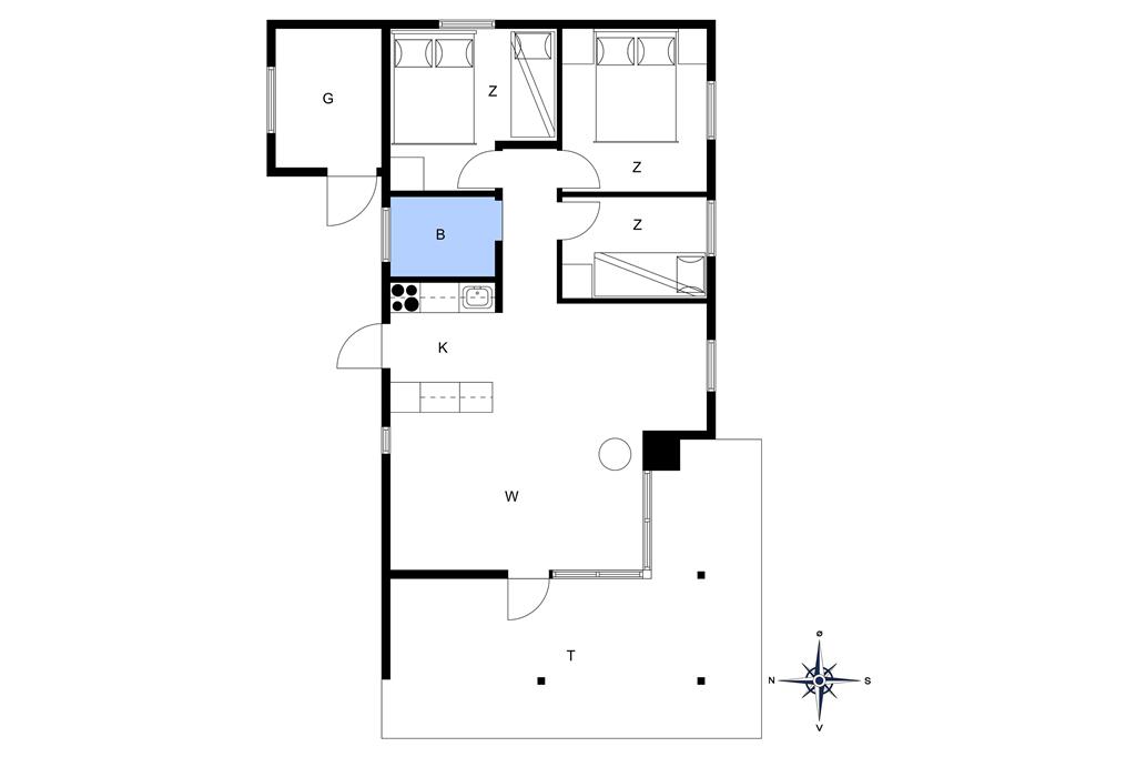 Indretning 1-14 Sommerhus 1276, Graabakken 16, DK - 9493 Saltum