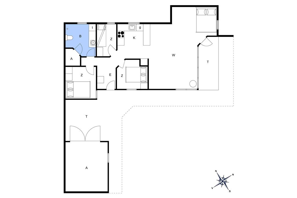 Indretning 1-13 Sommerhus 952, Kræn Tækkersvej 13, DK - 7700 Thisted