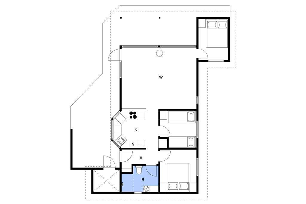 Indretning 1-3 Sommerhus M673962, Blåklokkevej 38, DK - 5953 Tranekær