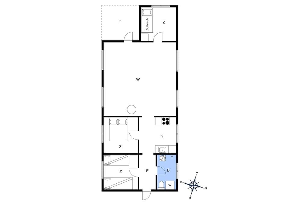 Indretning 1-15 Sommerhus R620, Laurasvej 3, DK - 4673 Rødvig