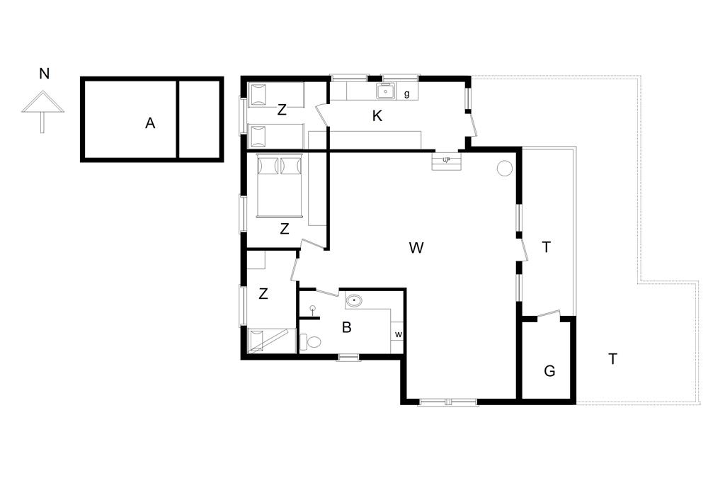 Indretning 1-14 Sommerhus 211, Berberisvej 70, DK - 9492 Blokhus