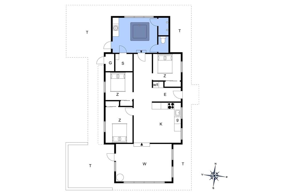 Indretning 1-172 Sommerhus JB666, Aspevej 21, DK - 9690 Fjerritslev