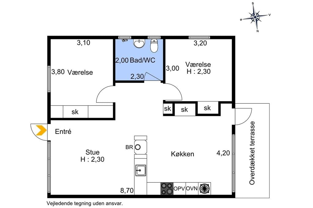 Indretning 1-174 Sommerhus M15022, Bøtølundvej 187, DK - 4873 Væggerløse