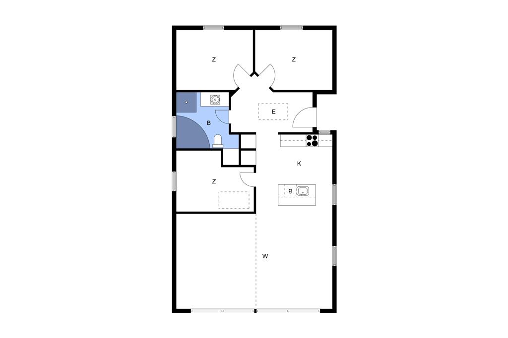 Indretning 1-17 Sommerhus 12260, Ebbes Lyng 50, DK - 4500 Nykøbing Sj