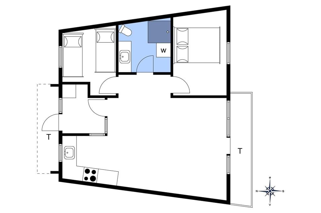 Indretning 1-4 Sommerhus 065, Lodbergsvej 38, DK - 6950 Ringkøbing