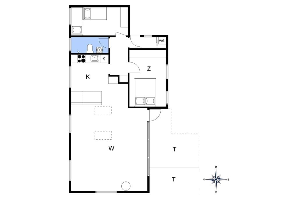 Indretning 1-6 Sommerhus N301, Cypresvænget 243, DK - 4736 Karrebæksminde
