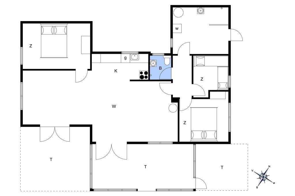 Indretning 1-26 Sommerhus K19108, Ryevej 17, DK - 4592 Sejerø