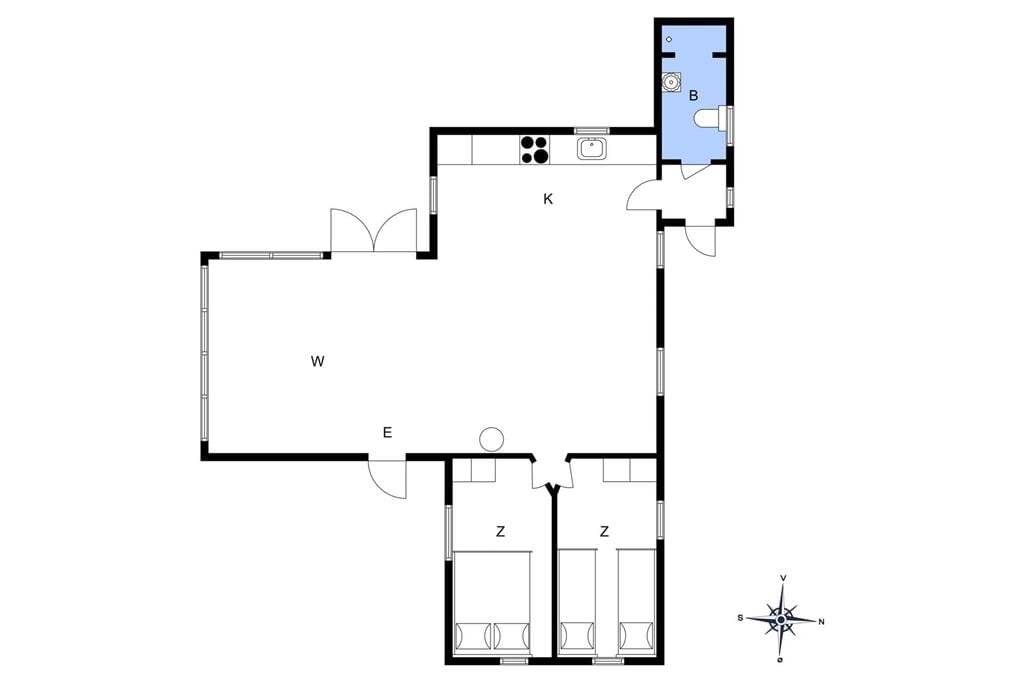 Indretning 1-26 Sommerhus K19025, Toplærkevej 10, DK - 4400 Kalundborg