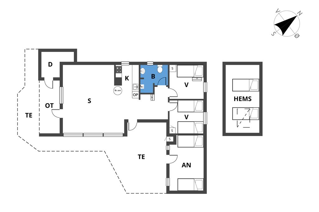 Indretning 1-19 Sommerhus 40526, Pøt Strandby 53, DK - 7130 Juelsminde