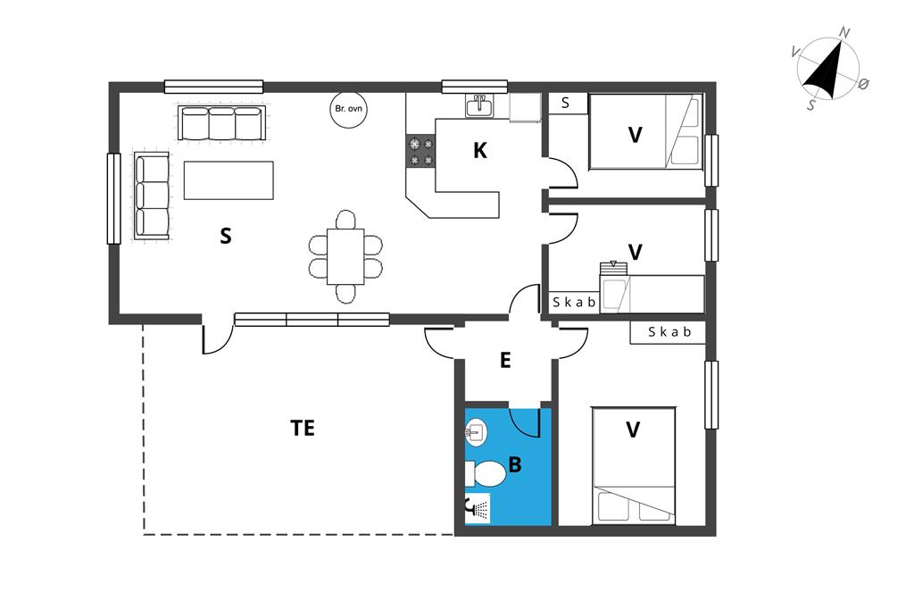 Innenausstattung 1-19 Ferienhaus 30352, Sdr. Skovvej 2, DK - 8300 Odder