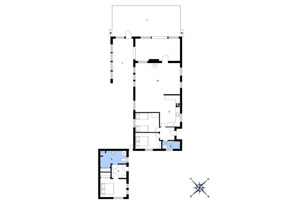 Indretning 1-3 Sommerhus M64288, Hermelinvænget 6, DK - 5466 Asperup
