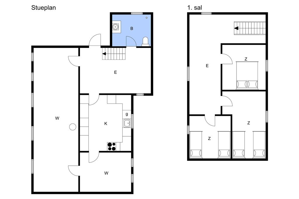 Indretning 1-3 Sommerhus M70191, Færgevej 9, DK - 5960 Marstal