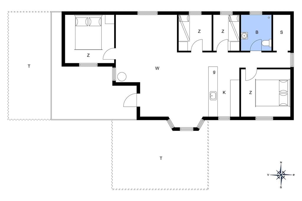 Indretning 1-401 Sommerhus OH167, Jægerskoven 8, DK - 9560 Hadsund
