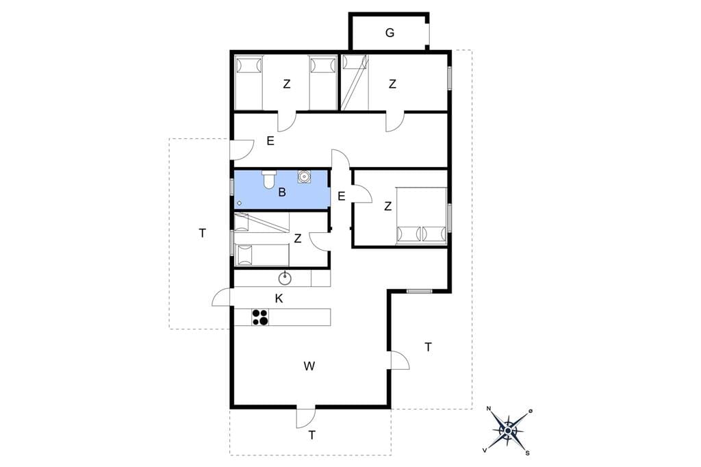Innenausstattung 1-20 Ferienhaus 505, Redningsvej 9, DK - 7620 Lemvig