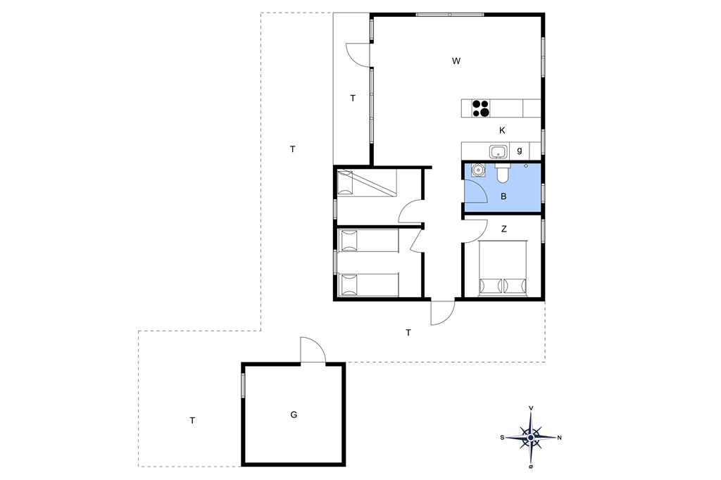 Indretning 1-178 Sommerhus LN1461, Brune Banke 5, DK - 9800 Hjørring