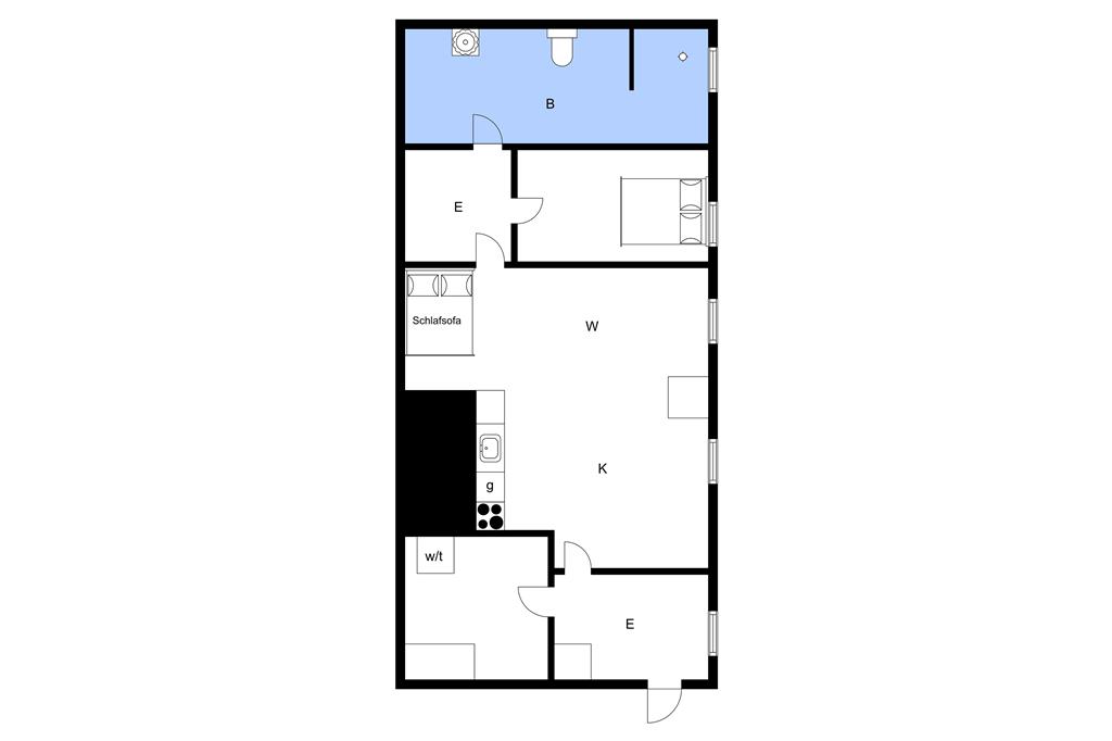 Indretning 1-3 Sommerhus F50271, Blåhøj 26, DK - 7000 Fredericia